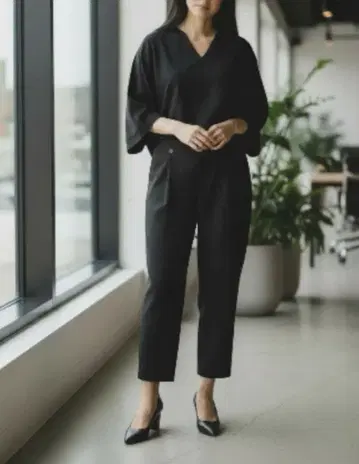 센소유니코 블랙 팬츠 셋업