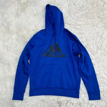 adidas 아디다스 프린트 로고 후드티 풀오버 블루