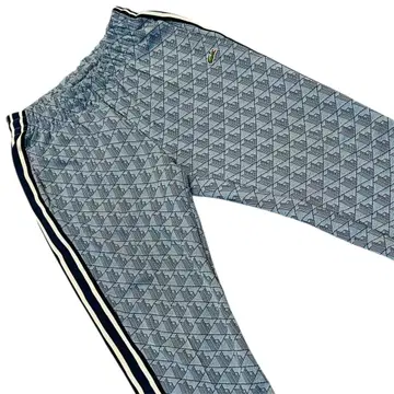 라코스테 사이드 테이핑 모노그램 자카드 트랙 팬츠 올 패턴 로고 파랑