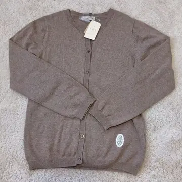 SM2 브라운 니트 가디건 자수 로고 포함 미사용 새상품