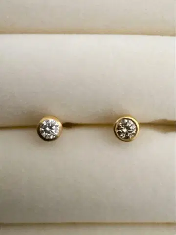 10K 싱글 볼 다이아몬드 귀걸이