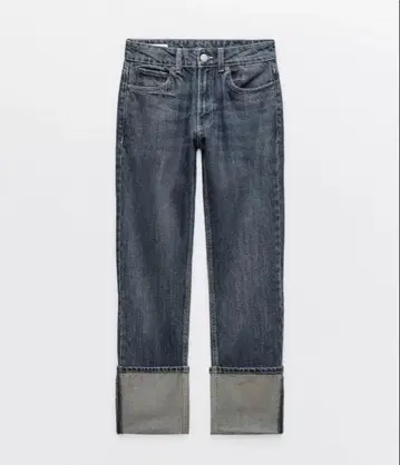 자라 여성용 데님 롤업 미드 라이즈