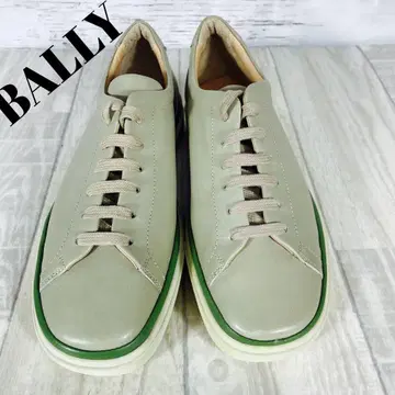 [ 컨디션 최상 ] BALLY 가죽 스니커즈 그린 베이지