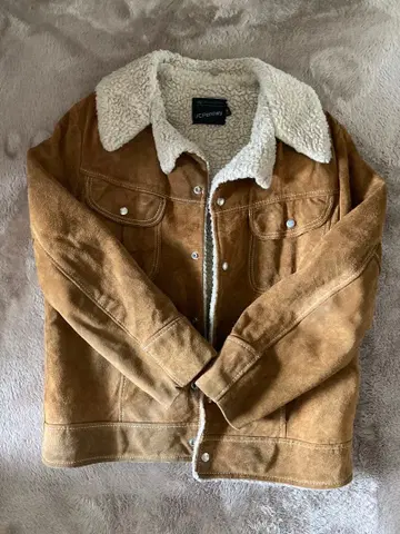 JC Penney 브라운 보아 옷깃 자켓 40