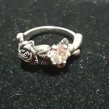 뷔르 장미 시리즈 장미와 크리스탈 silver 반지 10호