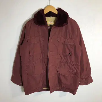 Vintage DELUXE-COAT 버건디 밀리터리 자켓 새상품급