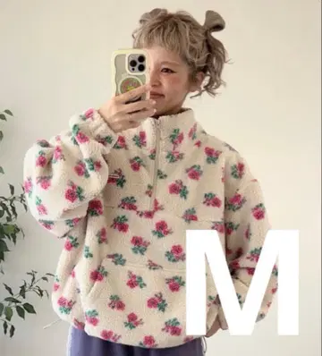 시마무라 ayano 콜라보 꽃무늬 보아 M 사이즈