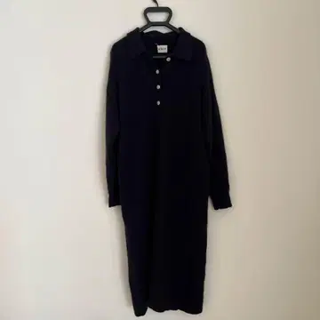 eter 다크 네이비 롱 니트 원피스