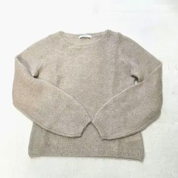 아나이 모헤어 니트 라메 믹스 복슬복슬 니트 스웨터 베이지 38