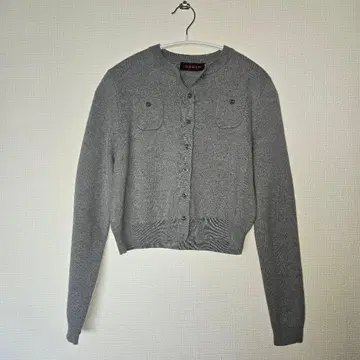 CABaN 코튼 캐시미어 크루넥 가디건 그레이