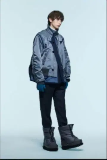 Sacai 22AW 나일론 트윌 자켓 그레이