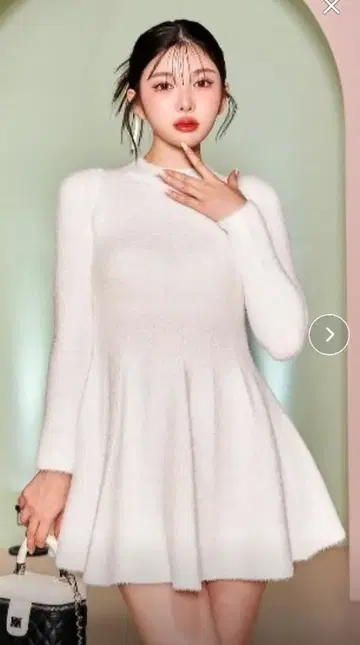 라메 샤기 니트 미니 원피스 컨디션 최상