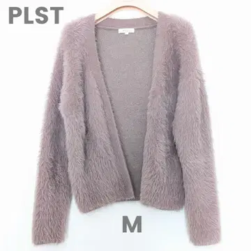 PLST 플라스테 샤기 니트 가디건 겉옷 M 브라운