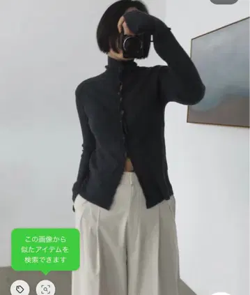 RIM.ARK 림아크 Sheer rib knit tops