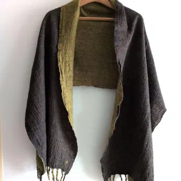 팔라스 팰리스 스톨 머플러 브라운 x 머스타드