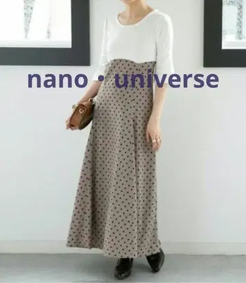 nano universe LB.04/도트 허리 레이스업 원피스