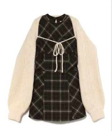 앤드마리 Mimi 체크 세트 미니 드레스 ANDMARY