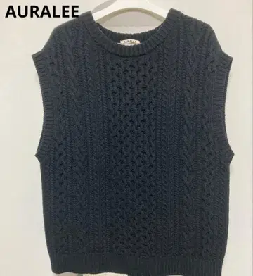 사이즈 0 AURALEE 100% 울 니트 베스트