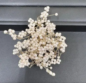 가츠라 유미 펄 디자인 브로치 약 8cm