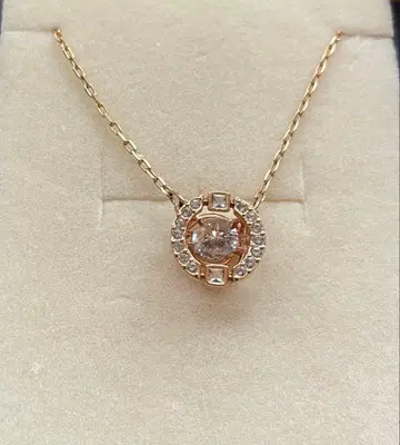 SWAROVSKI 핑크 골드 목걸이