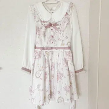 LIZLISA 주얼리 패턴 원피스 화이트