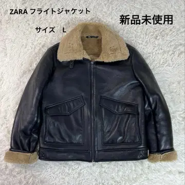 [레어] ZARA B-3 플라이트 자켓 블랙 인조 가죽