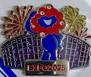 대형 지붕 반지 미야쿠미야쿠 핀 배지 불꽃놀이 핀즈 만박 EXPO2025