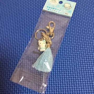 키티 정전기 방지 파랑 엔젤 3단 키링 2003년 헤이세이 레어