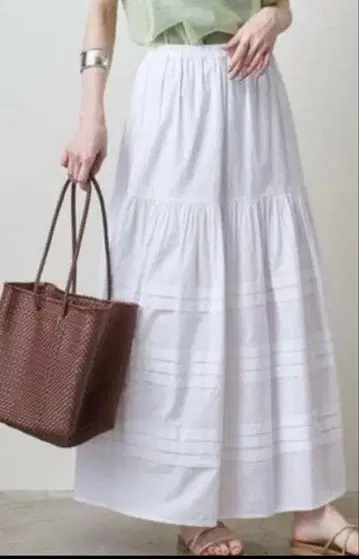 UNITEDARROWS UWCC C/SI 턱 맥시 스커트