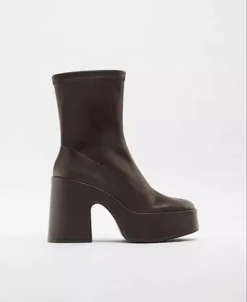 PLATFORM ANKLE BOOTS 37 (24.0cm) 브라운