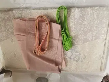 아름다운 후쿠로 오비 세트 (핑크, 그린)