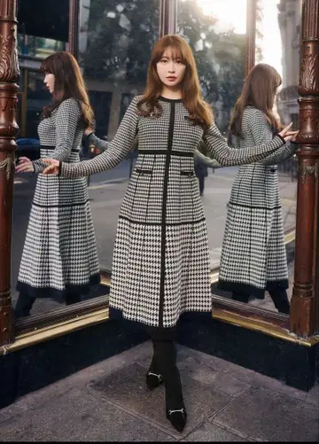 Herlipto 몽테뉴 니트 롱 드레스