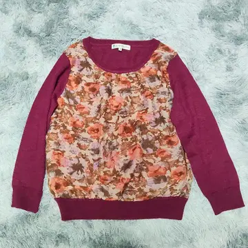 새상품급 쿠미교쿠 긴팔 니트 스웨터 사이즈 2 m 울 혼방