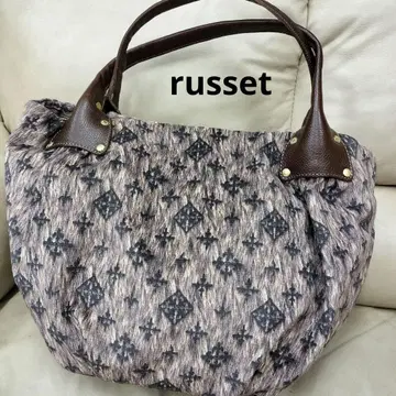 russet 러셋 가죽 x 천 토트백 새상품급 레어!