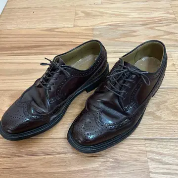 REGAL 윙 팁 가죽 신발 다크 브라운 24.5