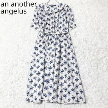 안나더 안젤라스 셔츠 원피스 꽃무늬 벨트 레트로 아이보리
