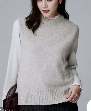 언타이틀 멜란지 니트 베스트 그레이