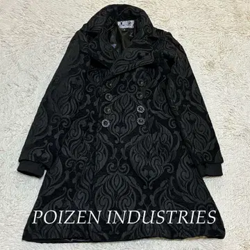 POIZEN INDUSTRIES 레어템 레이스업 코트 올 패턴 블랙