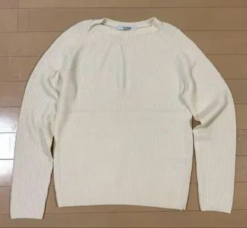 SLOANE 스 14G 리브 크루넥 니트 스웨터 아이보리