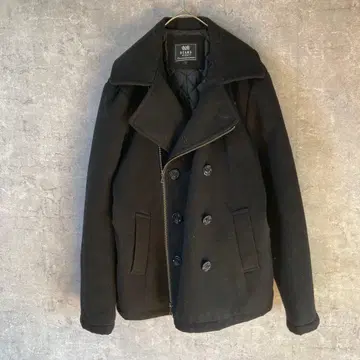 BEAMS HEART P 코트 더블 브레스트 자켓 L 사이즈 블랙 도톰