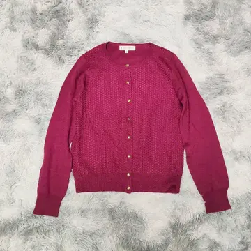 새상품급 쿠미교쿠 가디건 골드 버튼 꽃 버튼 2m 울 혼방