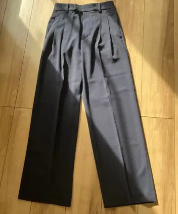 IENA 조젯 턱 와이드 팬츠 네이비