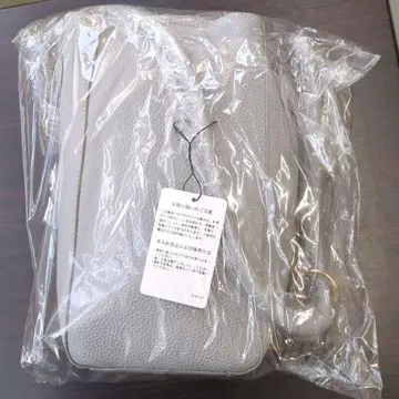 그레이 합성 피혁 숄더백