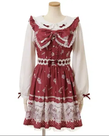 LIZLISA Whip Bear Home Cafe 패턴 원피스