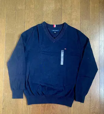 Tommy Hilfiger 네이비 V넥 스웨터 S
