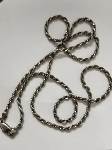 이탈리아제 실버 925 로듐 가공 트위스트 체인 55cm