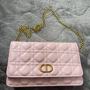 핑크 퀼팅 숄더백