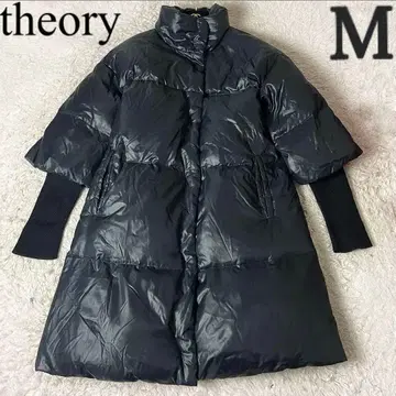 20 띠어리 리브 니트 다운 코트 롱 코쿤 블랙 M