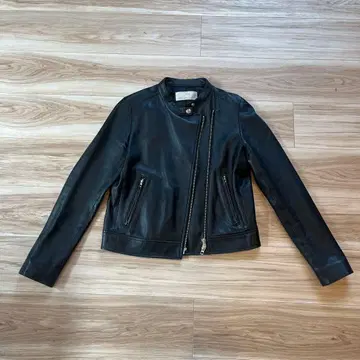 Plage 블랙 가죽 자켓
