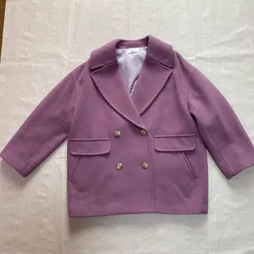 새상품급 DEICY 라벤더 핑크 더블 브레스트 코트 M